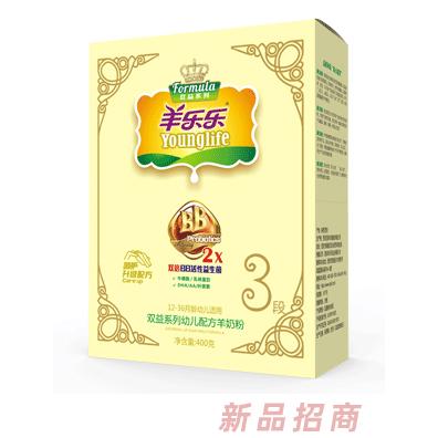 羊乐乐双益幼儿配方羊奶粉400g3段