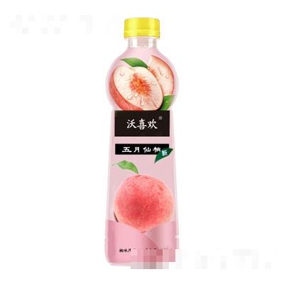 沃喜欢五月仙桃味汽水碳酸饮料招商450ml