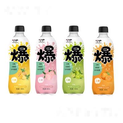 美信卡曼橘味+菠萝味+白桃味+青柠味苏打气泡水480ml饮料招商