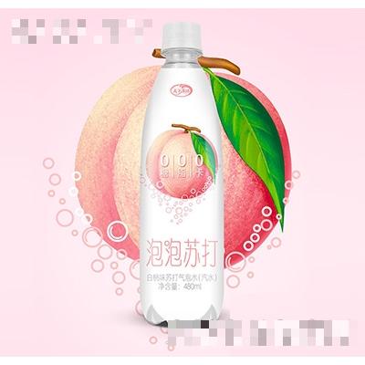 天下水坊泡泡苏打白桃味苏打气泡水480ml
