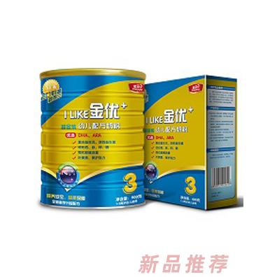 美庐I LIKE金优+超金装婴儿配方奶粉3段