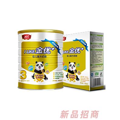 美庐金优+幼儿配方奶粉3段