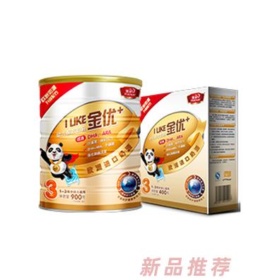 美庐金优+幼儿配方奶粉3段