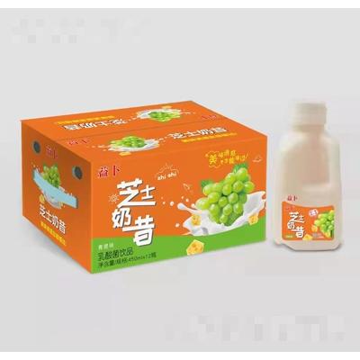 益卜芝士奶昔乳酸菌饮品青提味450ml×12瓶