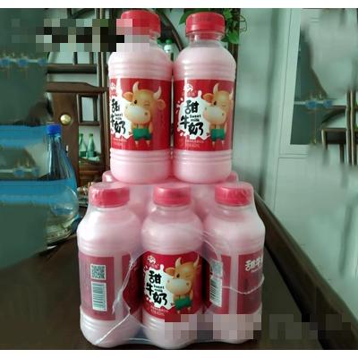 蒙希农场甜牛奶草莓味乳酸菌饮品450ml