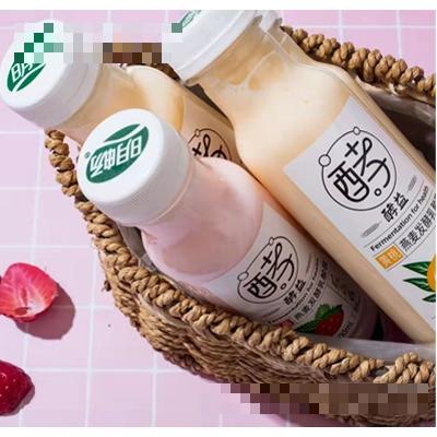 明畅黄桃+草莓燕麦发酵乳酸菌300ml瓶装