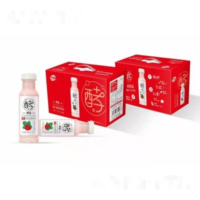 明畅草莓燕麦发酵乳酸菌300mlX12瓶