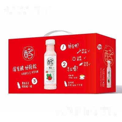 明畅草莓燕麦发酵乳酸菌300ml红箱装