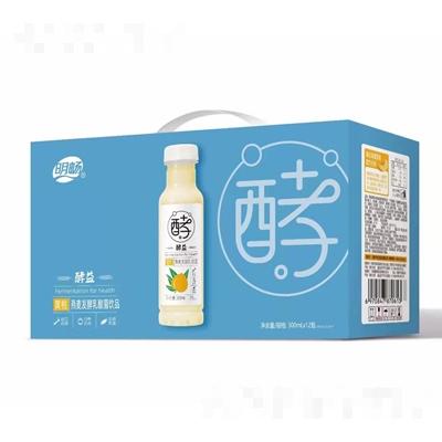 明畅黄桃燕麦发酵乳酸菌300ml蓝箱装