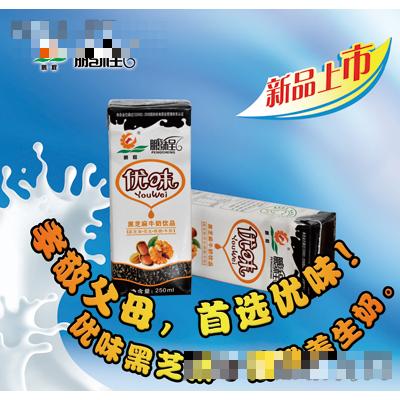 鹏程优味黑芝麻牛奶饮品250ml