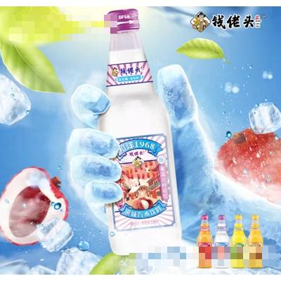 钱佬头果味汽水饮料白桃味358ml