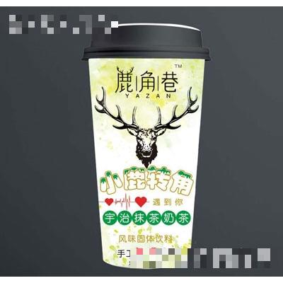 小鹿转角宇治抹茶奶茶