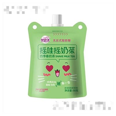 梦思美摇哇摇四季春奶茶固体饮料58g