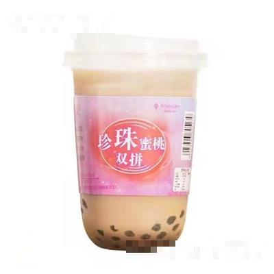 珍珠蜜桃双拼奶茶