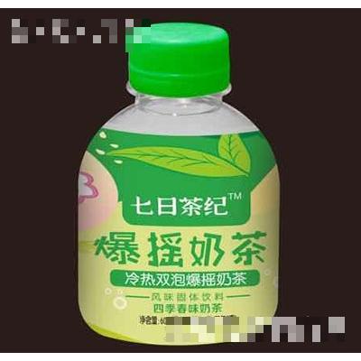 七日茶纪爆摇奶茶四季春味60g