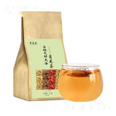 草百花金银花胖大海菊花茶150g