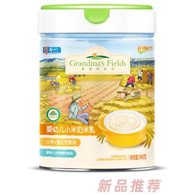 姥姥的稻田婴幼儿小米奶米乳 小米+强化钙铁锌 听装