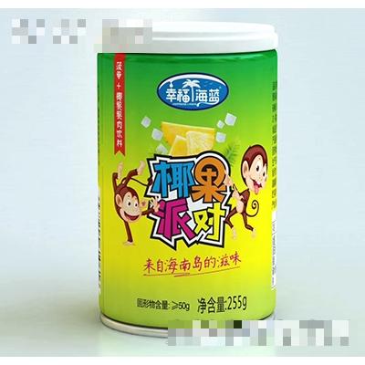 幸福海蓝椰果果肉饮料255g