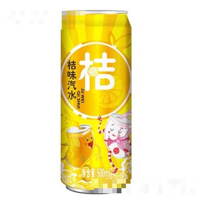 王老吉桔味汽水500毫升罐装