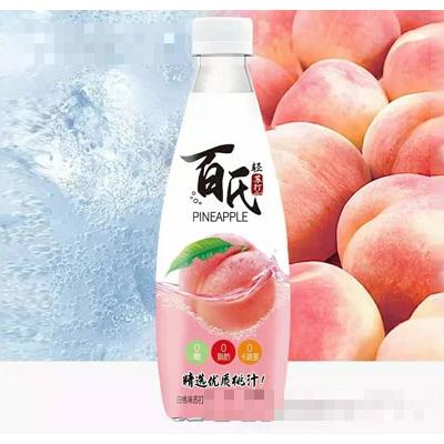 百氏轻苏打苏打水气泡水饮料白桃味450ml