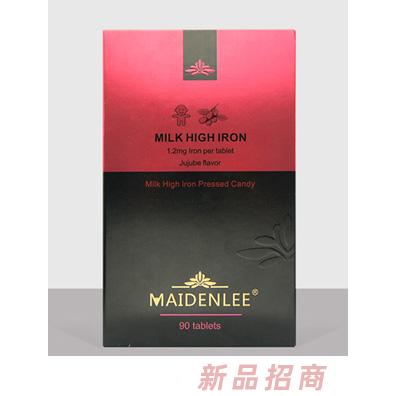 迈盾力红枣味牛奶高铁压片糖果90片
