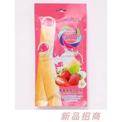 林食佳草莓味夹心奶棒袋装