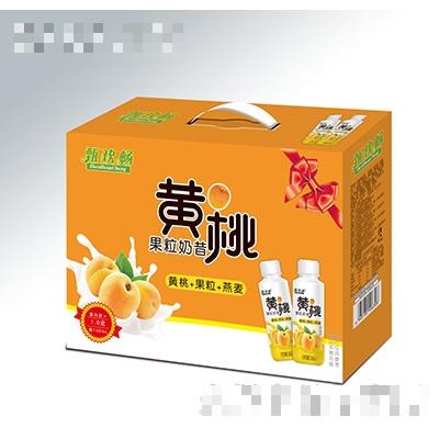 甄欢畅黄桃果粒奶昔箱装