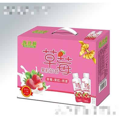 甄欢畅草莓果粒奶昔箱装