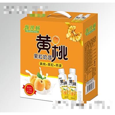 甄欢畅黄桃果粒奶昔手提装