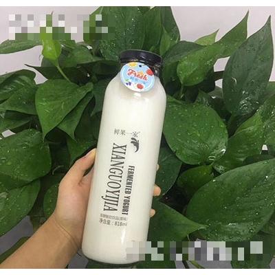 鲜果一家发酵酸奶原味818ml