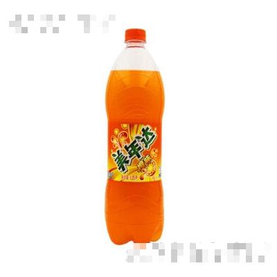 美年达碳酸饮料汽水橙味1.25L