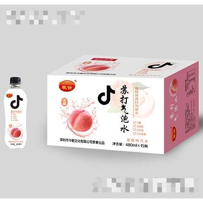 程仕蜜桃味苏打气泡水480mlx15