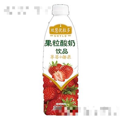 双慧优粒多果粒酸奶草莓+椰果1L