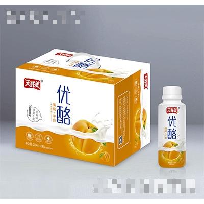 天鲜美优酪黄桃+牛奶饮品350mlx12瓶