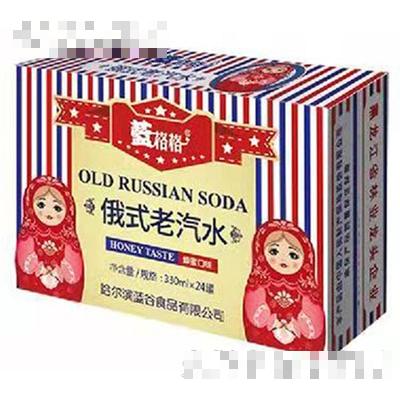 蓝格格俄式老汽水蜂蜜口味330mlx24