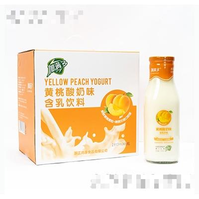 加满多黄桃酸奶味含乳饮料910mlx6瓶