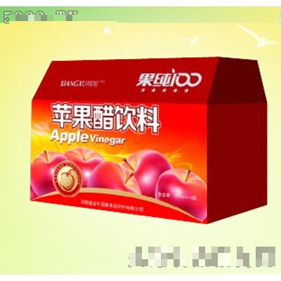果纯100苹果醋红色礼盒
