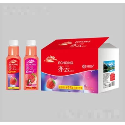 亦云冰川益生菌发酵草莓复合果汁饮料500ml×15