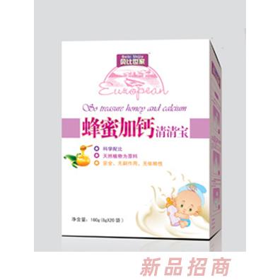 贝比世家蜂蜜加钙清清宝盒装