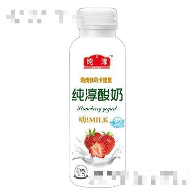 纯淳草莓果粒酸奶310ml