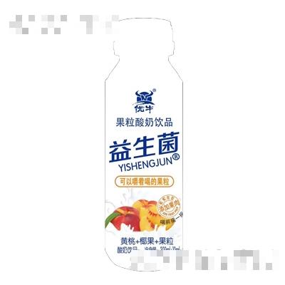 优牛益生菌果粒酸奶黄桃味310ml