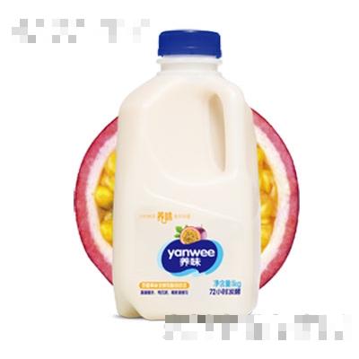 喜盈门养味发酵型酸奶桶装百香果味1kg