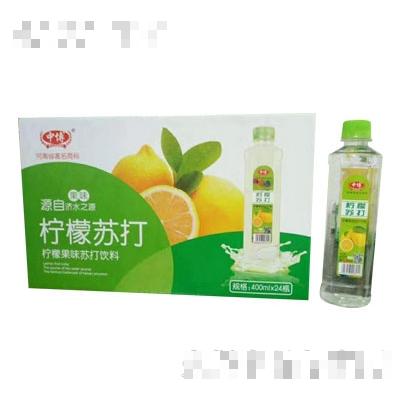 中博柠檬苏打果味饮料400mlX24