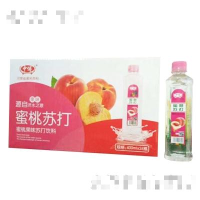 中博蜜桃苏打果味饮料400mlX24