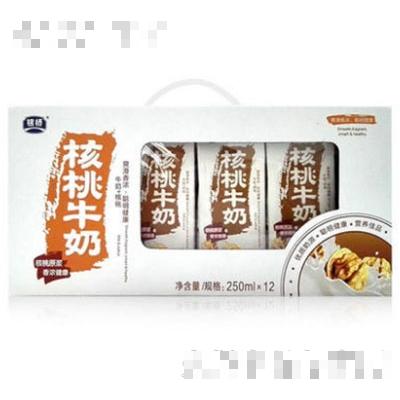 银桥核桃原浆牛奶饮料核桃奶250mlx12盒