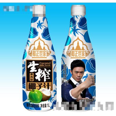 椰正世家生榨椰子汁果肉型1L瓶装