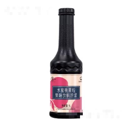吉祥水蜜桃果粒果味饮料浓浆1L