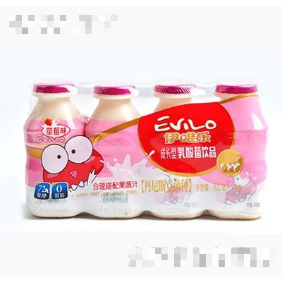 伊唯乐成长型乳酸菌饮品草莓味100mlx4瓶