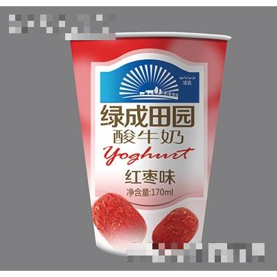 绿成田园酸牛奶红枣酸奶170ml