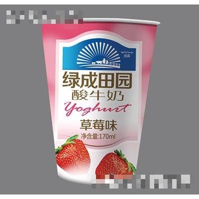 绿成田园酸牛奶草莓酸奶170ml